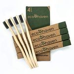 Ecohaven Bamboo Toothbrush Soft Bristles | Organic Biodegradable Wooden Toothbrush | Eco-Friendly | Charcoal | Natural Whitening | BPA Free | Multipack Adult Toothbrushes | Plastic Free Packaging