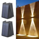 LUHLEE Solar Outdoor Wall Lights Up