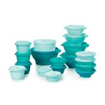 Tupperware Heritage Collection, New 36 Piece Food Storage Container Set in Vintage Green, Dishwasher Safe and BPA Free (18 containers, 18 lids)