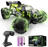 DEERC Remote Control Car, Glowing Eagle RC Cars for Boys Age 8-12 W/ 2 Rechargeable Batteries for 40 Min Play, 2.4Ghz All Terrain Off-Road RC Monster Truck Toys for Kids Birthday Xmas Gift