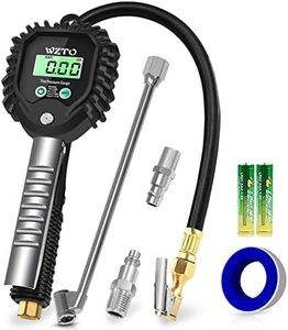 WZTO Manometre Pression Pneu Professionnel, Numérique 0-255 PSI Manomètre Pneus Voiture Digital Écran 4 LCD Unités Pistolet de Gonflage pour Moto Vélo Camion RV SUV VTT Jauge de Pression des Pneus