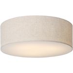 CALOKES 18-Inch Large Flush Mount Ceiling Light Fixture with Fabric Shade, Modern Drum Closed to Ceiling Lighting for Living Dining Room, Bedroom, Kitchen, Foyer - Farmhouse 3-Light Lamp & Chandelier