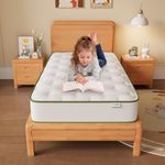 Twin Mattress 12 Inch, Crystli Mattress with Cool Tencel Fabric, Bed in a Box Medium Firm for All Sleeper, Great Comfort and Support, Fiberglass-Free, CertiPUR-US Certified Safe for Kids