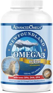 ADVANCED OMEGA Seal Oil 1000MG (300 Count), Canadian Newfoundland Harp Seal Omega-3 Supplement, Non-GMO, Gluten-free, Soy-free, and Dairy-free, Made in Canada