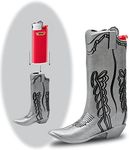 Cowboy Boot Lighter Case Silver Met