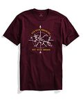 ADRO Die with Memories Not with Dreams Mens Cotton Printed T-Shirt (R21-M-DIE-MR_Maroon_M)