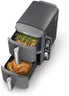Ninja Air Fryer, 10QT DoubleStack XL 2-Basket, Compact Design, Cooks 5lb Whole Chicken, Feeds Up to 8 People, 6-in-1 Air Fryer, Roast, Bake & More, Easy to Clean, Dishwasher Safe Parts, Grey, SL401