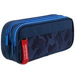 Yonzone Pencil Case, Large Capacity Pencil Cases Big Storage Pencil Bag Pen Pouch for Boys Girls, Portable Office Stationary Organiser Supplies Makeup Bag with 3 Multi Compartments, Navy Blue