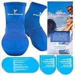 Human Intentions Cold Therapy Socks - Cooling Socks - Neuropathy Socks - Ice Socks - Pain Relief for Feet from Arthritis, Diabetes, Edema, Chemotherapy, Plantar Fasciitis, 2 Socks-6 Gels (Large)