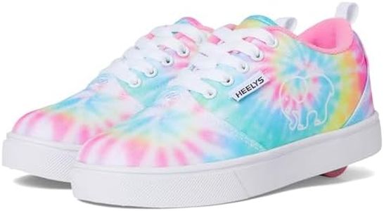 HEELYS Youth Girls Pro 20 Prints Ivory Ella Wheels Skate Sneaker Shoes (3, Tie-dye/Multi, Numeric_3)