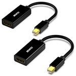 Mini DisplayPort to HDMI Adapter 2 Pack, Benfei Mini DP(Thunderbolt) to HDMI Converter Gold-Plated Cord Compatible for MacBook Pro, MacBook Air, Mac Mini, Microsoft Surface Pro 3/4, etc