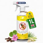 Wasp Nest Spray for Indoor and Outdoor Use, Long Lasting Wasp and Bee Deterrent, Hornet Treatment, Nest Remover and Destroyer for Home and Loft 1L