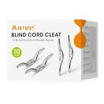 Aieve Cleat Hooks, Zinc Alloy Blind Cord Cleats Blind Cord Hooks with Screws for Roman Shade Curtains Sun Shades Ropes (10 Pack)