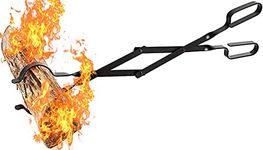 Log Grabber Fireplace Tongs Wood Fired Oven Tool Grill Camping Fire Pit Tool