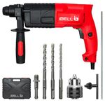 IBELL Rotary Hammer Drill RH20-23, 500W, Copper Armature, SDS Plus Chuck 20mm, 850RPM, Impact Rate 3900/min, Energy 1.5J (Red)