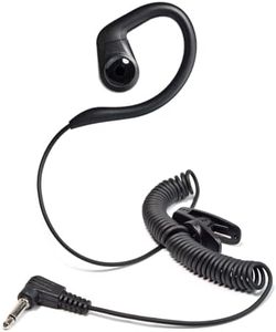 TWAYRDIO Radio Earpiece for Motorola Kenwood Speaker Mic, 1 Pin 3.5mm Listen Receive Only Police Radio Tubeless in-Ear Ear Piece for Law Enforcement