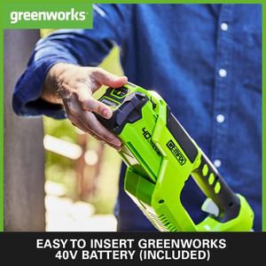 Greenworks 40V Cordless Grass Trimmer – 30cm, 2 Batteries, Lightweight