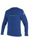 O'Neill Wetsuits Wetsuits UV Sun Protection Mens Basic Skins Long Sleeve Tee Sun Shirt Rash Guard, Pacific, Large