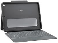 Logitech Rugged Folio for iPad (7th, 8th, & 9th generation) Protective Keyboard Case, AZERTY French Layout - Graphite