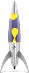 Blob Lamps Rocket Yellow Liquid Wax Magma Lamp - Purple Metal 17"