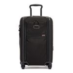 TUMI - Alpha International Dual Access 4-Wheeled Carry-On Luggage - with Built-in USB Port and Integrated TSA Lock - 22-Inch Rolling Suitcase for Men and Women - Black