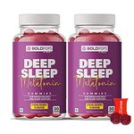 Boldfit BOLDPOPS 6mg Melatonin Sleep Gummies for Men and Women Melatonin Gummies for Men & Women with Ashwagandha, Valerian Root Muscle, Sleep & Rest Support - Strawberry Flavor - 60 Veg Gummies