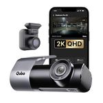 Qubo Car Dashcam [New Launch] Pro 2K Front + Rear by Hero Group | Dual Channel Dash Cam | Wide Angle View | G-Sensor | Wi-Fi | Emergency Recording | Supports Up to 1 TB SD Card