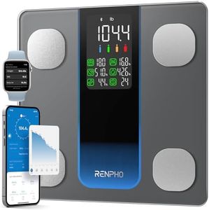 RENPHO Smart Scale for Body Weight, Weight Scale with 7-in-1 Large LED Display for BMI, Body Fat, Muscle Mass, 13 Body Composition, High Accurate Bluetooth Scale, 500lbs, 11.8", Elis 2XL