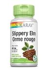 SOLARAY – Slippery Elm, 400mg | Herbal Support | Ulmus Rubra, Whole Bark | Dietary Supplement | Non-GMO, Vegan, Lab Verified | 100 Vegetarian Capsules