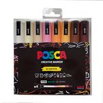 Posca Pens PC-5M Medium Acrylic Felt Tip Coloured Permanent Paint Markers for Adults and Kids. Perfect for Colouring, Fabric, Graffiti, Watercolour, Outline Drawing, Window and Glass Art. 8 Pack