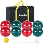 Aivalas Bocce Ball Set, 100mm Bocci Ball Set with 8 Resin Balls, Pallino, Measuring Tape, Carrying Bag, Bocce Balls Game for Outdoor Yard Backyard Lawn Beach(2-8 Players)