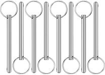 LEIFIDE Quick Release Pins for Bimini Top, Diameter 0.25 inch, Usable Length 2 x 19/25'' (70mm) Total Length 3 x 3/20'' (80mm) Bimini Top Pin Marine Hardware Stainless Steel Trailer Pin(8 Pcs)