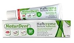 Natural Strong Waterproof Denture Adhesive | Holds Dentures Longer and Stronger | NO Yucky Taste NO Zinc NO Paraben | Smile and Eat with Confidence Great Present for Anyone with Full Partial Dentures