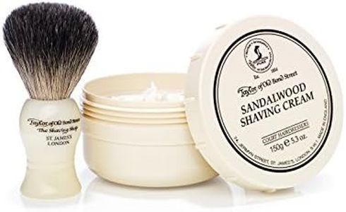 Taylor of Old Bond Street Pure Badger Brush and Sandalwood Bowl Gift Box Set