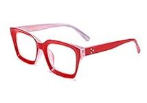 FEISEDY Glasses Frame Womens, Square Thick Eyeglasses Frame, Classic Eyewear for Men B2461