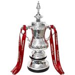 PUCHEN FA Cup Trophies Replica with Victory Ribbon Football League Champions Trophy Soccer Award Cups Model Resins Fans Gift Souvenir Collectibles Showcase Ornaments,44CM
