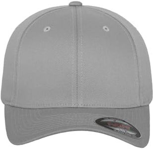 Flex fit Unisex's Wooly Combed Baseball Cap, Silver, XXL