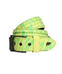 Lowlife Cover Up Leather Belt in Neon Yellow