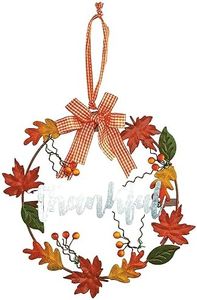 Metal Thankful Wreath, Crafted with Galvanized Metal, Holiday Décor, Christmas Décor - Measures 10" Diameter, by Holiday PeakTM