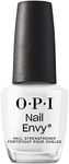 OPI Nail Envy Nail Polish, Strong Nail Strengthener Treatment For Strong Nails, Vegan Nail Repair and Strenght for Damaged Nails, White Nail Polish Alpine Snow 15ml