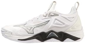 Mizuno Men's Wave Momentum 3 Volleyball Shoe, White/Black, 10