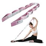 Yoga Strap，Yoga Stretching Strap With Loop Stretch Tool for Yoga Physical Therapy, Dance and Pilates, Gymnastics, Hamstring Strength Training