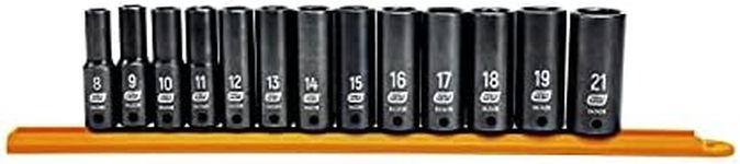 GearWrench 84914N 3/8 Drive Deep Metric Impact Socket Set (13 Piece)