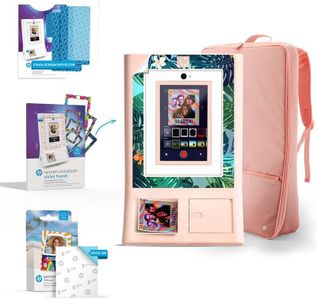 HP Sprocket Photo Booth Machine Instant Color Photo Printer (Pink) Gift Bundle + Zink Paper (110 Sheets) + Padded Carrying Case + Premium Screen Protector (2) + Decorative Sticker Frames (15)
