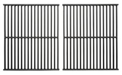 GrillSpot – Broil-Mate Porcelain Cast Iron Cooking Grate Set | Matte Porcelain Finish Replacement | Exact Fit | 15” x 25 1/2” | Outdoor Barbecue Grill Parts | 2-Piece