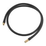 X AUTOHAUX 100cm Car Tire Inflator Extension Hose Adapter Black Copper Tone