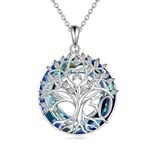 YFN 50th Birthday Gifts for Women Sterling Silver Tree of Life Necklace for Mom 50th Anniversary Jewelry 50 Years Old Gifts(50th)