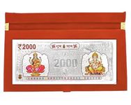 LVA CREATIONS Fine pure Silver Currency Note coin bar of 2000 lakshmi ganesh laxmi with 999 Purity for gift in happy birthday gift & happy anniversary gift festive gift pack for pooja & Dhanteras diwali. gift for wife birthday wedding special