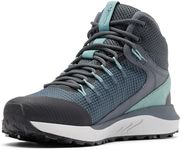 Columbia Women's Trailstorm Mid Waterproof, Graphite/Dusty Green, 8.5