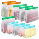 Reusable Food Storage Bags 10 Pack,